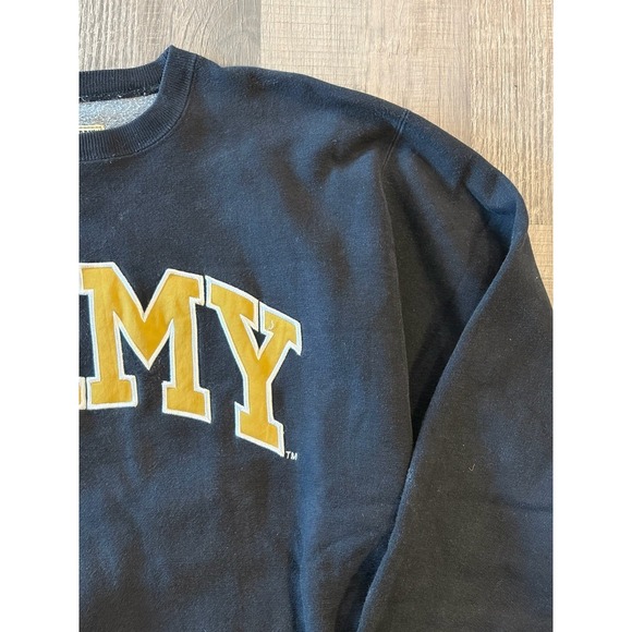 Vtg Army Black Pullover Crew Neck Mens XL FOOTBALL Vintage STEVE  BARRYS - Picture 2 of 8